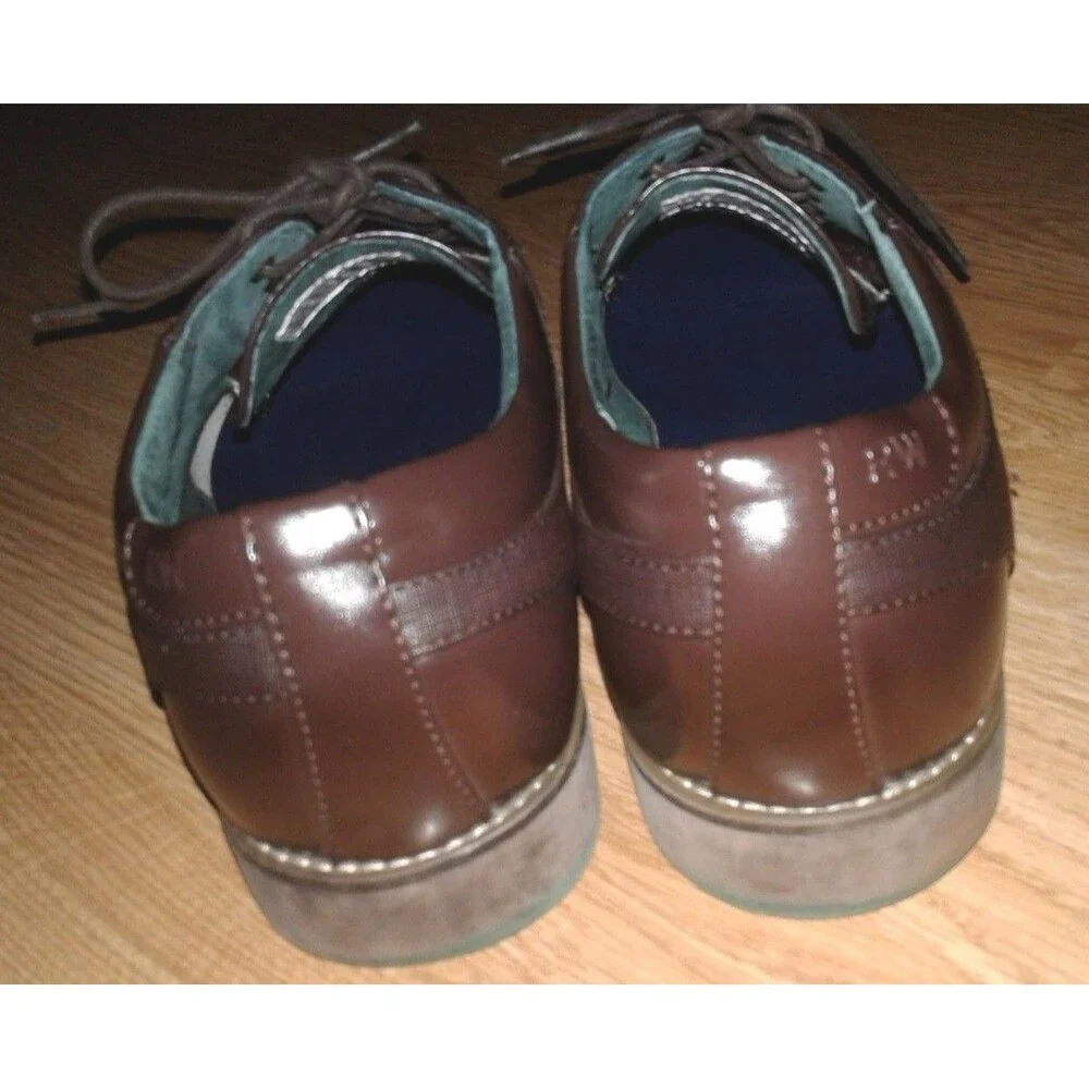 RW By Robert Wayne Brown Oxford Dress Casual Sandrino Shoes Men Size 12D